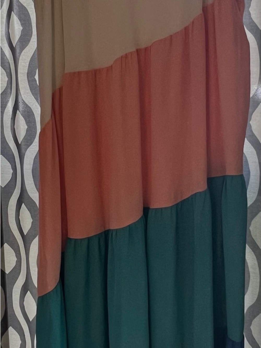 Old Navy Colorblock Maxi Dress - Cream, Coral, Teal